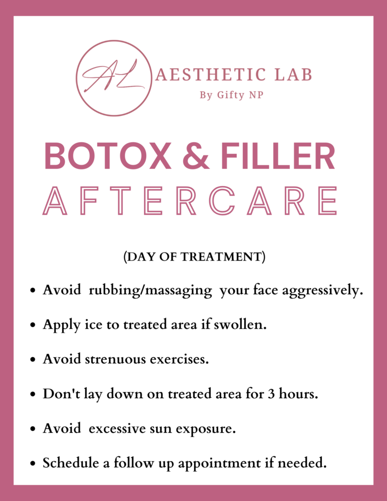 Botox Filler Aftercare